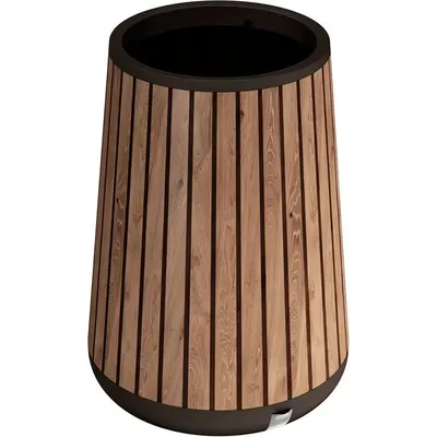 Кашпо Keter Deco Conic Tall 261036 (коричневое дерево)