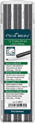 Грифели для строительного карандаша Pica Big Dry / 6055/SB (серый)