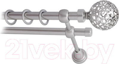 Карниз для штор Lm Decor Ажур 095 2р гладкий (сатин, 2м)