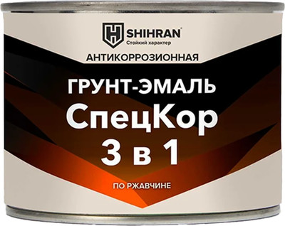 Грунт-эмаль SHIHRAN 3 в 1 матовый (520мл, серый)