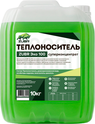Теплоноситель для систем отопления ZUBR ЭКО 100 (10кг)