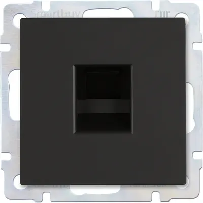 Розетка SmartBuy Нептун / SBE-05b-S1-RJ (черный)