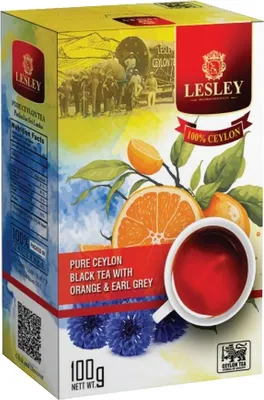 Чай листовой LESLEY Эрл Грей и апельсин Черный (100г)