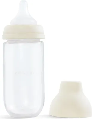 Бутылочка для кормления Happy Baby с силиконовой соской / 10031 (250мл, cream new)