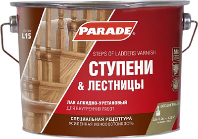 Лак Parade Classic L15 Ступени & Лестницы полуматовый (2.5л)