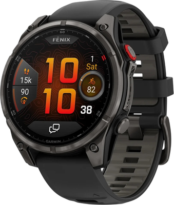 Умные часы Garmin Fenix 8 Pro Sapphire LTE 47mm / 010-03198-01 (карбоново-серый титан/черный)