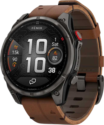 Умные часы Garmin Fenix 8 Pro Sapphire LTE 47mm / 010-03198-40 (серый/коричневый)