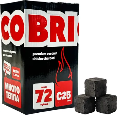 Уголь для кальяна Cocobrico кокосовый 25мм (1кг)