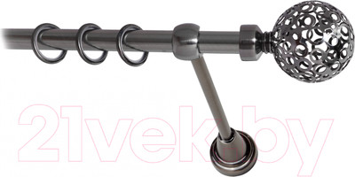 Карниз для штор Lm Decor Ажур 095 1р гладкий (антрацит, 1.8м)