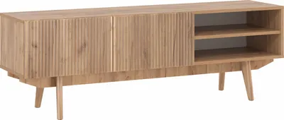 Тумба Олмеко Мока ТВ 116.05 ш.1450 (дуб золотой/белый/ПВХ дуб золотой/Masa Decor дуб золото)