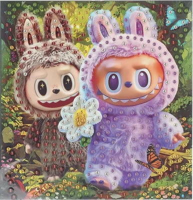 Набор алмазной вышивки MultiArt Лабубу / GEM15X15-143107