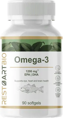Жирные кислоты Restartbio Омега 3 1200мг EPA 660мг DHA 440мг (90 капсул)