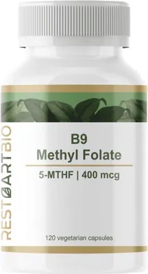 Витамин Restartbio B9 метилфолат 5-MTHF 400мкг (120 капсул)
