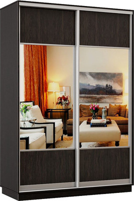 Шкаф-купе Хочу Домой Классика 10  (венге 06/05.05 венге 06.06/серебро 01)