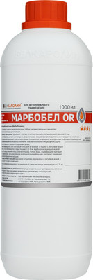 Раствор антибактериальный для животных Белкаролин Марбобел OR (1000мл)