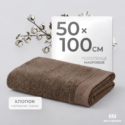 Полотенце Mio Tesoro Бордюр Махровое 50x100 450г (шоколад)