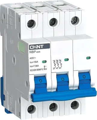 Выключатель автоматический Chint NBP-63R 3P 50A (15кА) 8In / 352397