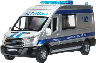 Автомобиль игрушечный Технопарк Ford Transit Полиция TRANSITVAN-16PLPOL-SR (72)