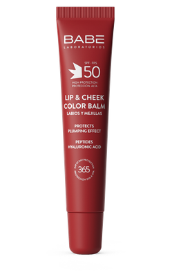 Бальзам для губ Laboratorios Babe Бальзам-тинт для губ и щек SPF 50 тон Cherry (20мл)