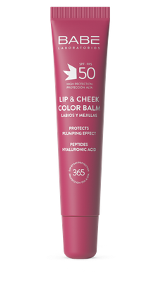 Бальзам для губ Laboratorios Babe Бальзам-тинт для губ и щек SPF 50 тон Velvet (20мл)