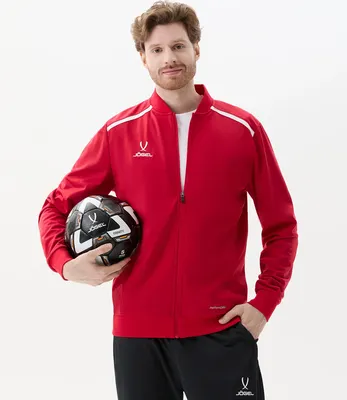 Олимпийка спортивная Jogel Division PerFormDRY Pre-match Knit Jacket / JD1ZL0121.R2 (красный, XXXL)