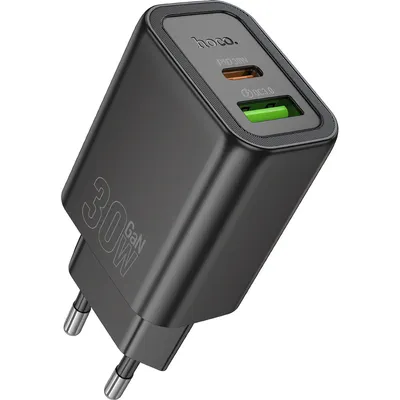 Адаптер питания сетевой Hoco Gentle PD30W+QC3.0 / 44358 (черный)