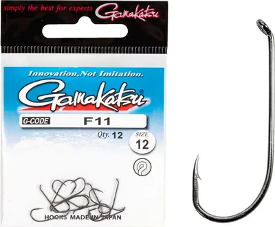 Набор крючков рыболовных Gamakatsu F11 New Label Hooks Black разм. 12 (12шт)