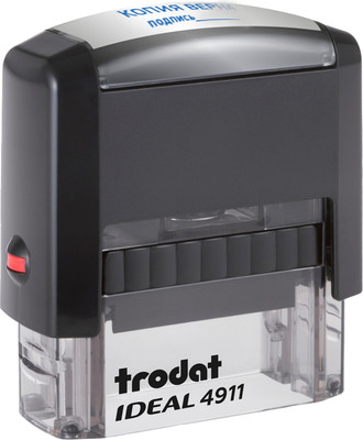 Штамп маркировочный Trodat Копия верна. Подпись / 4911/DB/L 3.42 Ideal (214133)