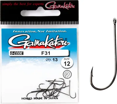 Набор крючков рыболовных Gamakatsu F31 New Label Hooks Black разм. 12 (13шт)
