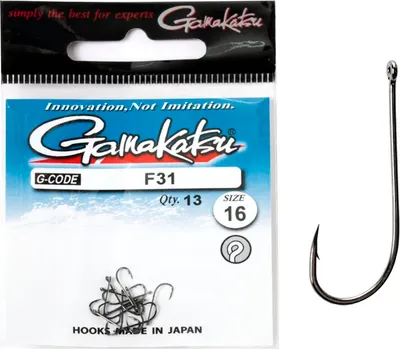 Набор крючков рыболовных Gamakatsu F31 New Label Hooks Black разм. 16 (13шт)