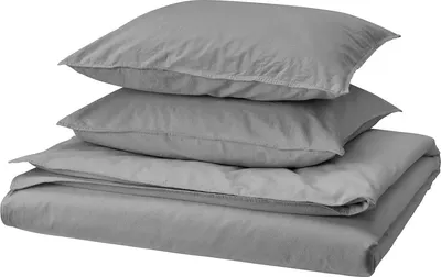 Пододеяльник с наволочками Ikea Angslilja / 506.088.64 (серый)