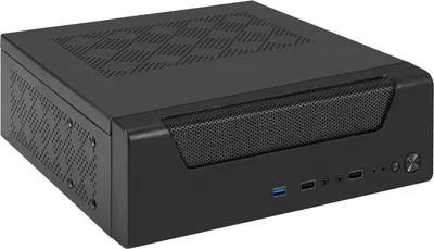 Корпус для компьютера ExeGate miniITX FL-102-TPS300 / EX294019RUS (черный)