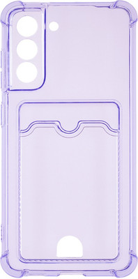 Чехол-накладка Zibelino Silicone Card Holder Samsung Galaxy S21FE ZSCH-SAM-S21FE-CAM-LIL (сиреневый)