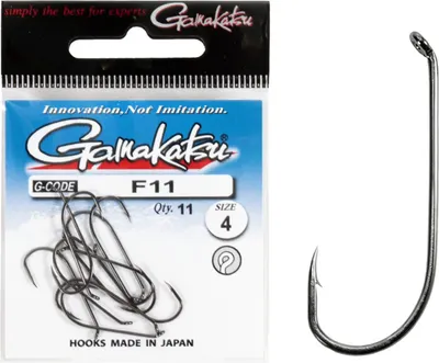 Набор крючков рыболовных Gamakatsu F11 New Label Hooks Black разм. 04 (11шт)