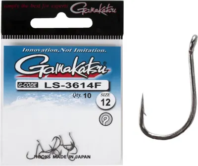 Набор крючков рыболовных Gamakatsu LS-3614F New Label Hooks Black разм. 12 (10шт)