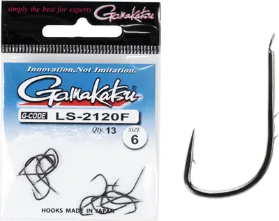 Набор крючков рыболовных Gamakatsu LS-2120F New Label Hooks Black разм. 06 (13шт)