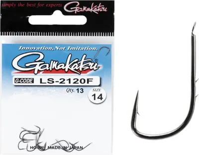 Набор крючков рыболовных Gamakatsu LS-2120F New Label Hooks Black разм. 14 (13шт)
