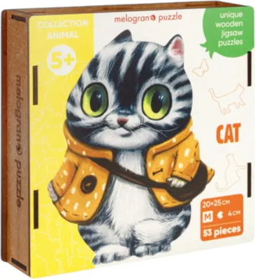 Пазл Melograno Collection Animals. Кот в курточке / МРZСАN25-М (53эл)