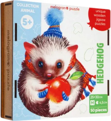 Пазл Melograno Collection Animals. Ежик с яблоком / МРZСАN41-М (50эл)