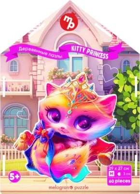 Пазл Melograno Collection Animals. Кошечка принцесса / МРZСАN42-М (60эл)