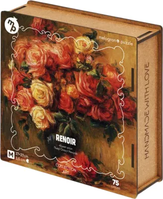 Пазл Melograno Collection Art. Пьер Огюст Ренуар. Букет роз / МРZСАR35-М (75эл)