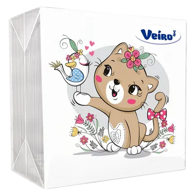 Бумажные салфетки Veiro Столовые сервировочные 1сл 24x24 / 24Р1/50 (50л)