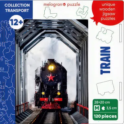 Пазл Melograno Collection Transport. Поезд прибывает / МРZСТ7-М (120эл)