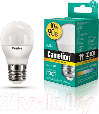 Лампа Camelion LED10-G45/845/E27 / 13568