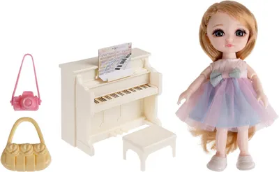 Кукла с аксессуарами 1Toy Alisa Kawaii Mini. Пианистка / Т24361
