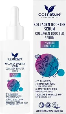 Сыворотка для лица Cosnature активатор коллагена с гиалуроном и бакучиолом (30мл)