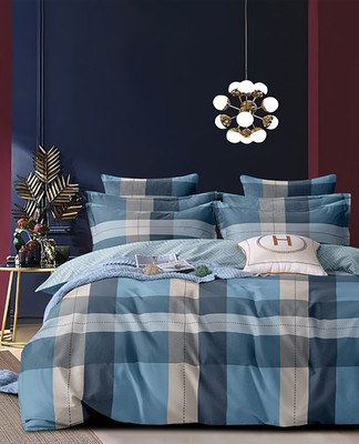 Комплект постельного белья Реноме 1.5сп Темно-синяя коллекция ПП 4423 (сатин)
