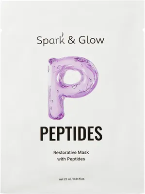 Набор масок для лица Spark&Glow Restorative mask with peptides (10шт)