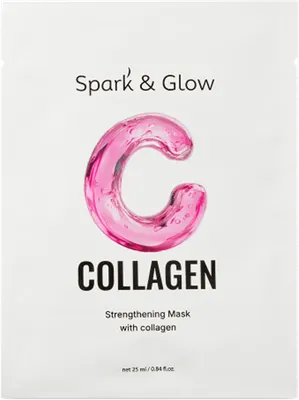 Набор масок для лица Spark&Glow Strengthening mask with collagen (10шт)
