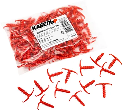 Дюбель-закреп Кабель+ Т6 ОКРБ: 22.23.19.500 / 4813679001188 (100шт, красный)